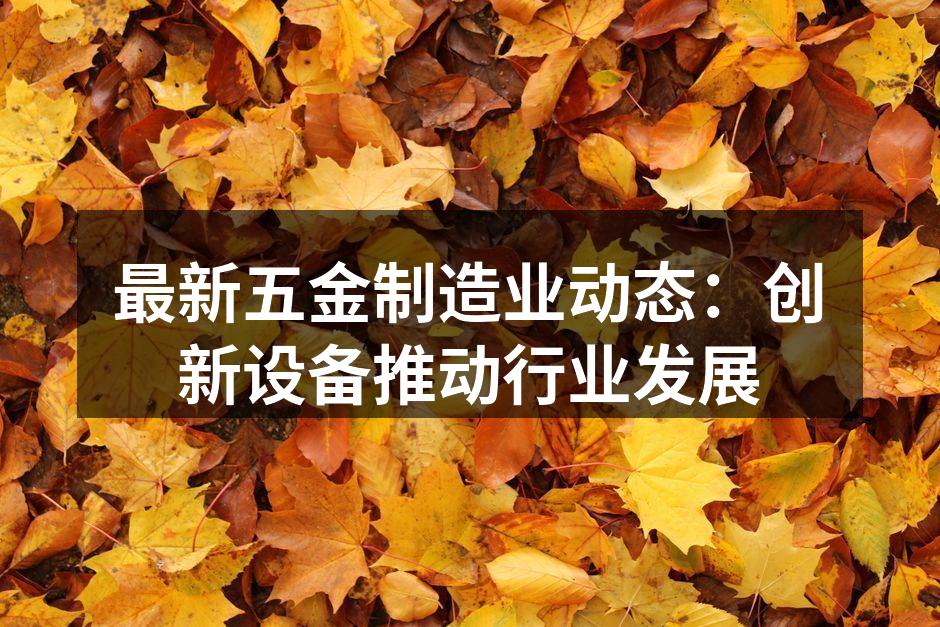 最新五金制造业动态：创新设备推动行业发展